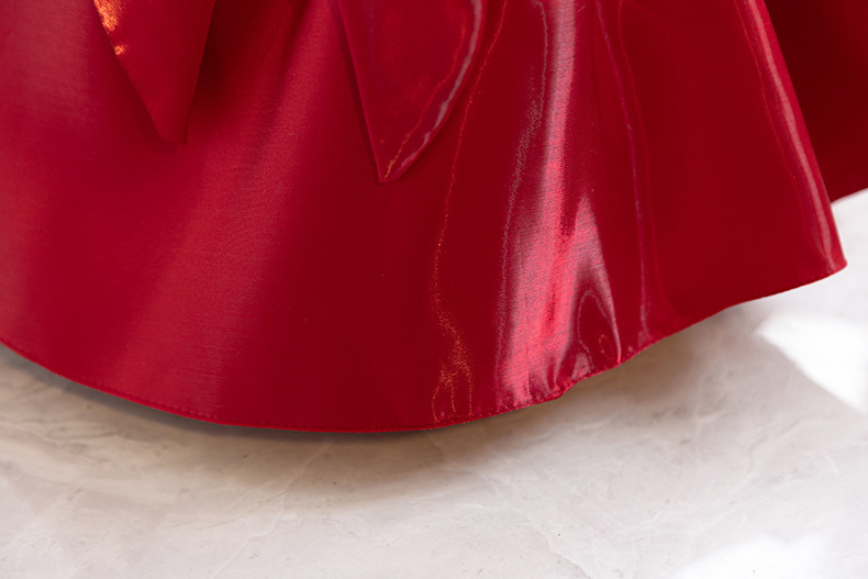 Gd4114- พร้อมส่งจากไทย ชุดออกงานเด็กหญิงสีขาว แขนตุ๊กตา อกจับจีบสวยหรู ผ้าสวยดุจไหม ชุดราตรีเด็กทรงสั้น