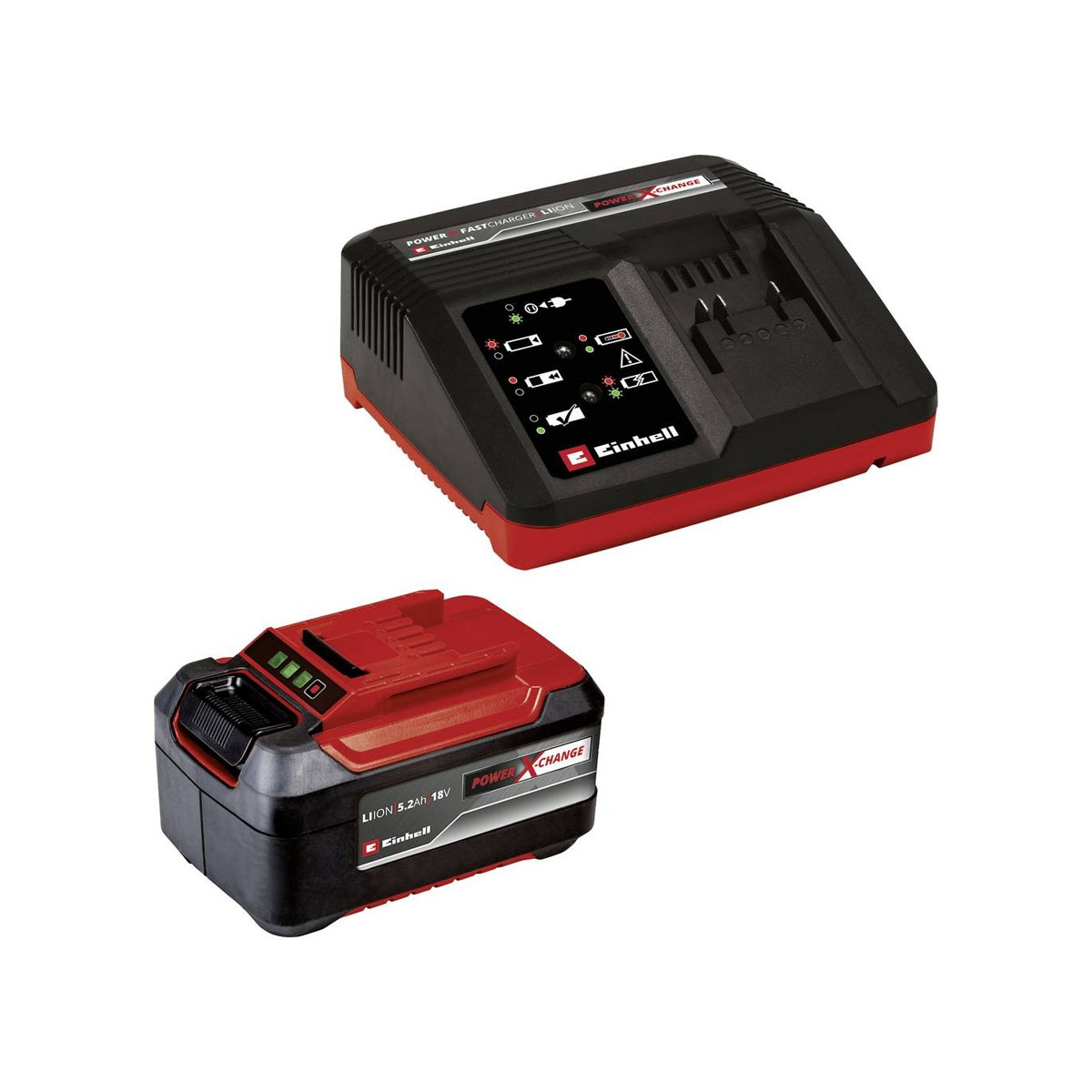 Einhell อุปกรณ์เสริม-ชุดแบตเตอรี่พร้อมเครื่องชาร์จ 5.2 Ah PXC Fastcharger Starter Kit [A4511621]