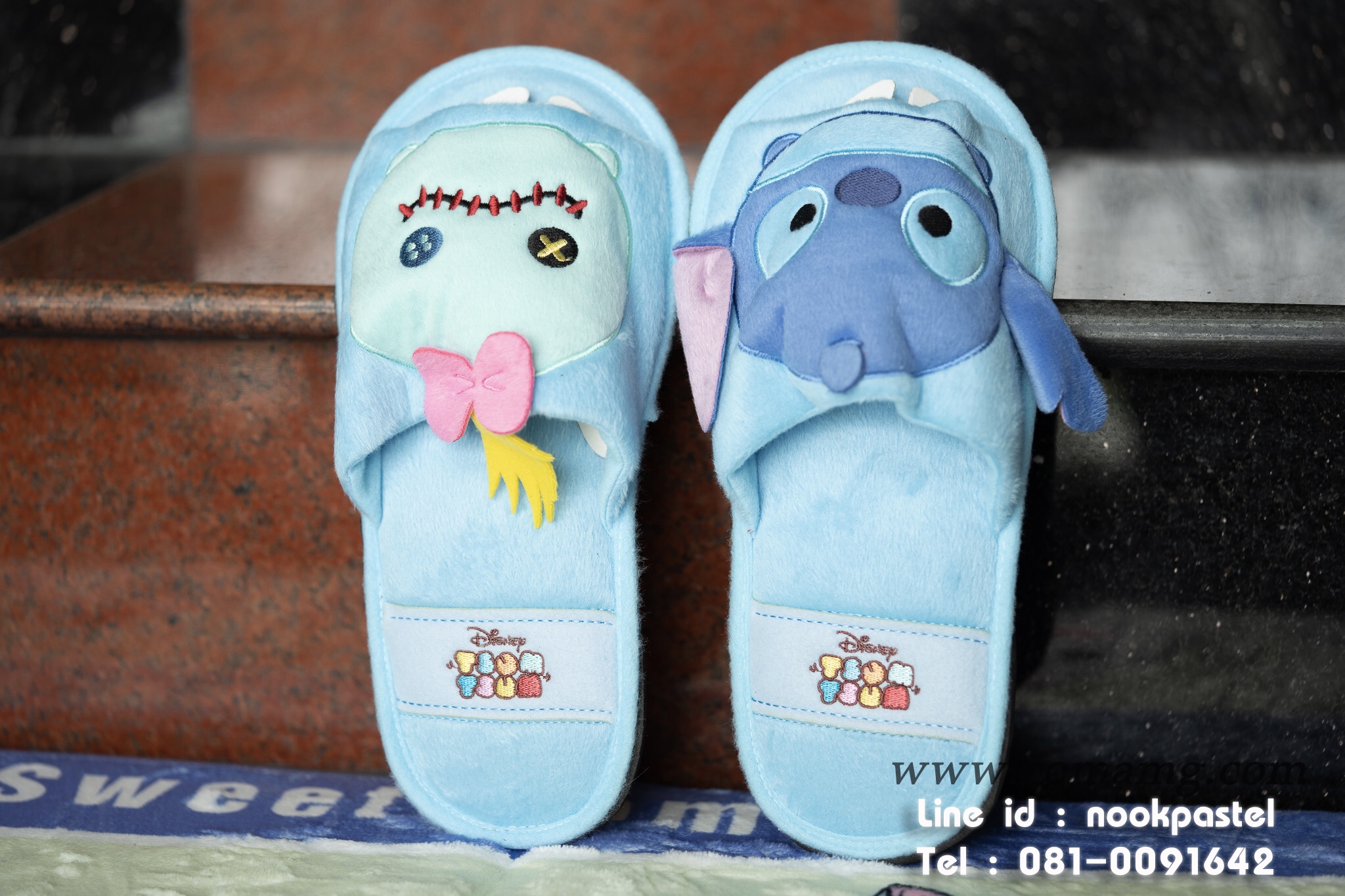 รองเท้าใส่ในบ้าน คิตตี้ โฟรเซ่น หมีพู มิกกี้ โดนันดักส์ ชิบกับเดล สติช พิกเล็ต มอนเตอร์ ดิสนี่ย์ (Disney tsum tsum) ลิขสิทธิ์แท้