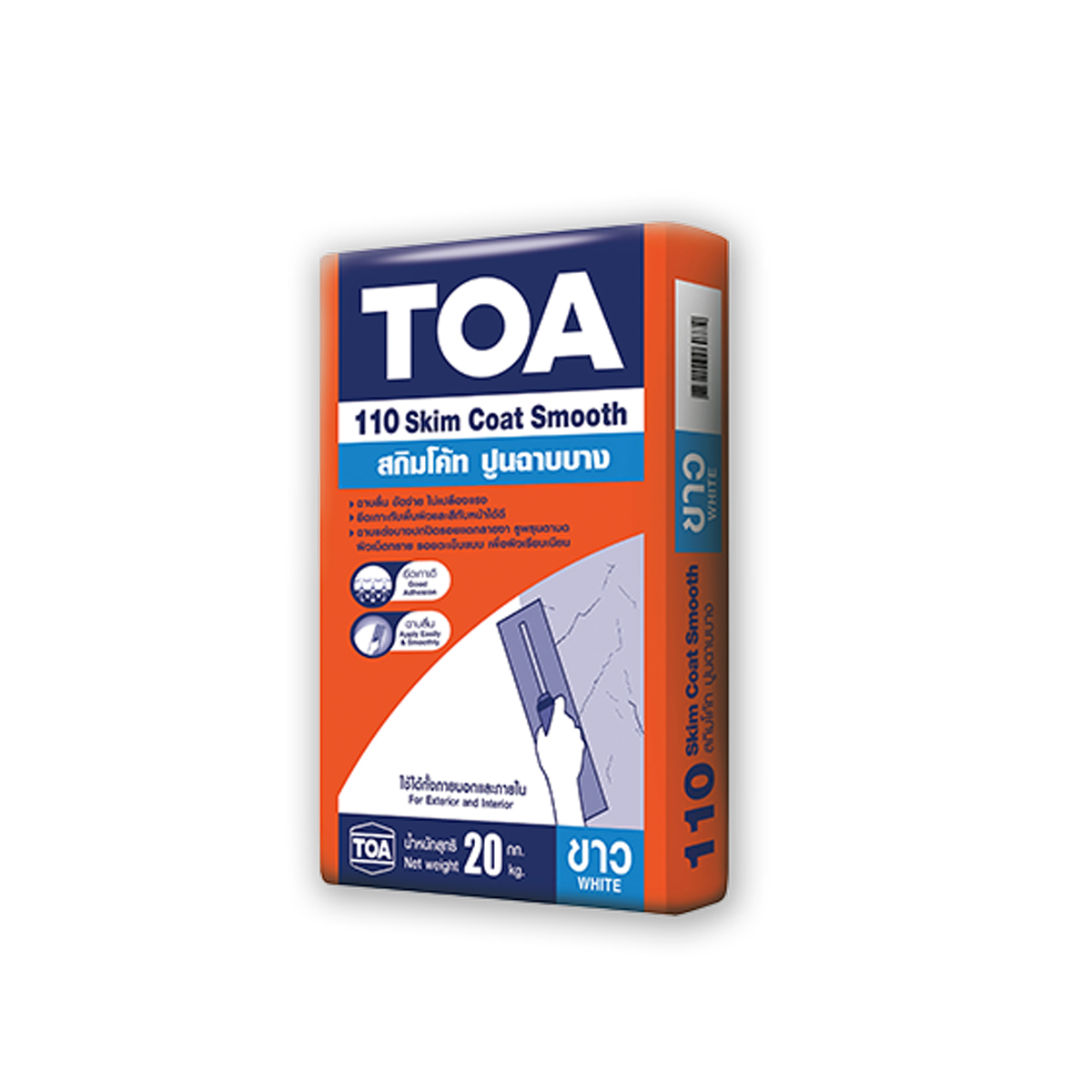 TOA 110 สกิมโค้ท ปูนฉาบบาง 20 กก #WHITE