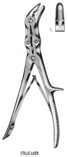 Bone Rongeurs Stille Cvd 9" (โค้ง ข้าง 23 cm.)