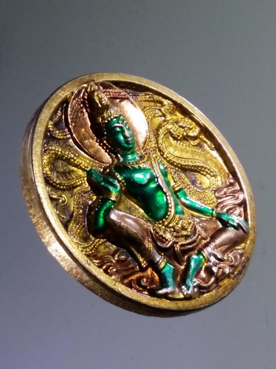 รหัสสินค้า จตุคามรามเทพ 868 เหรียญกะไหล่ทอง พระเทวราชโพธิสัตว์จตุคามรามเทพ วัดชิโนรส เขตบางกอกน้อย กรุงเทพฯ รุ่นย้อนยุค สร้างปี 2550