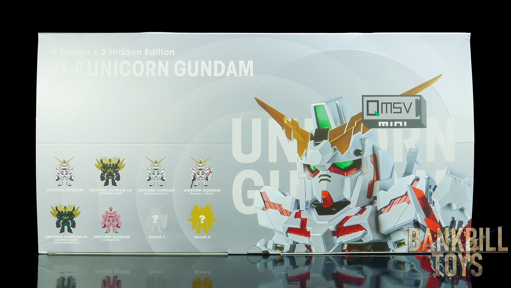 กันดั้ม Bandai Namco Trading Figure QMSV Mini RX-0 Unicorn Gundam Box [8 Packs]