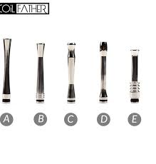 ดริปทิป 510 Coil Father Long Drip Tips มี Type B รุ่นเดียว ยาวจากบนถึงล่างสุด 64.7mm