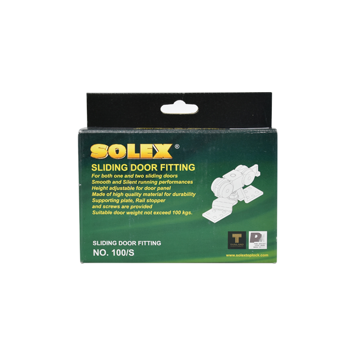 SOLEX ชุดอุปกรณ์รางเลื่อน รุ่น 100S (รับนน ได้100 กก)