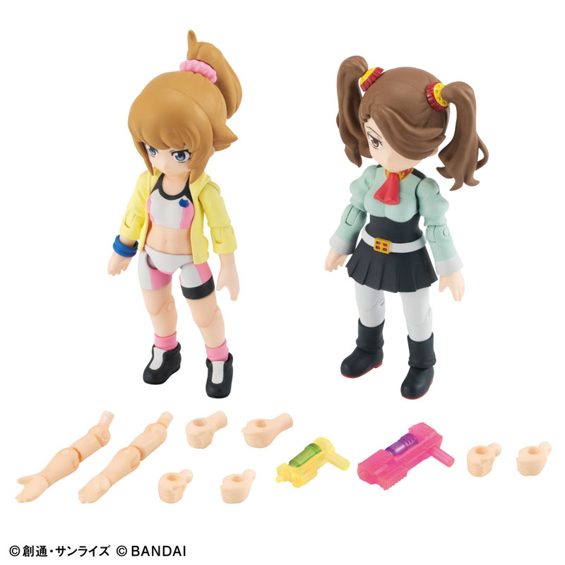 กันดั้ม Bandai Gashapon AQUA SHOOTERS! Gundam Build Fighters Try Fumina & Gyanko Set
