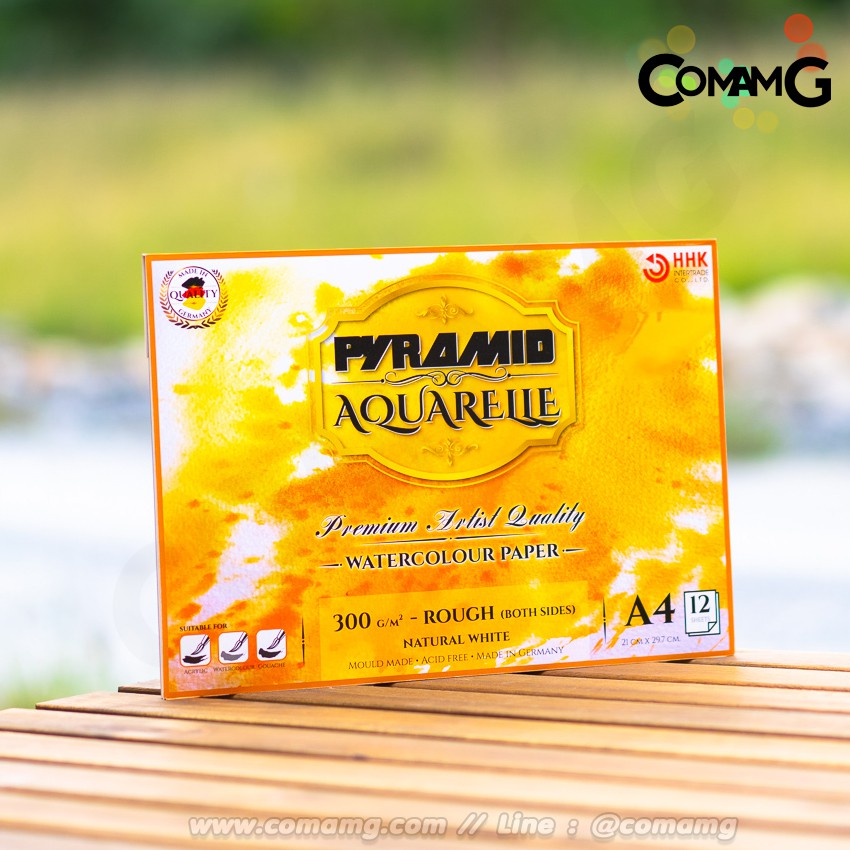 Pyramid Aquarelle สมุดสีน้ำ300g หยาบ ขนาดA3 A4 A5