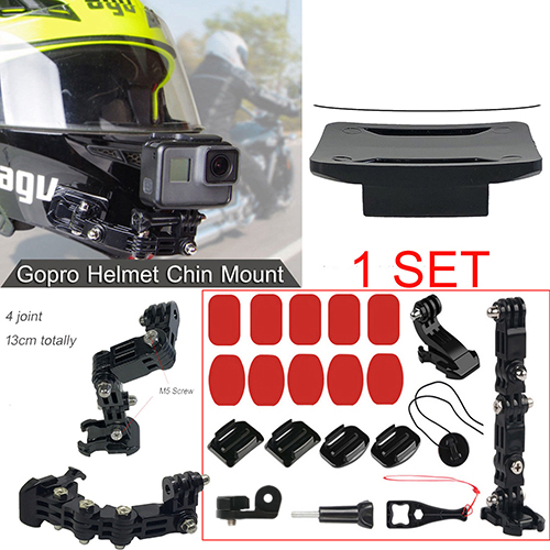 ชุดอุปกรณ์ ต่อกับหมวกกันน็อค ติดหมวก ยึดรถจักรยานยนต์ GoPro 9 8 7 / GoPro Max Helmet Motorcycle Adjustment Base Mount 3M