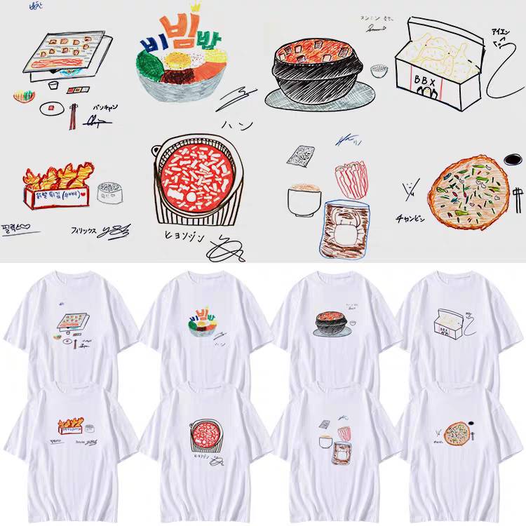 เสื้อยืด Stray Kids : Hand Drawn Print T-shirt