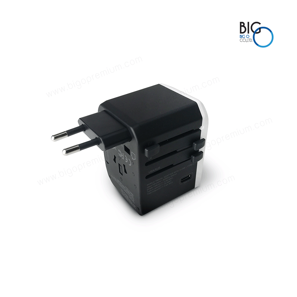 ปลั๊กไฟยูนิเวอร์แซลพรีเมี่ยม แบบ USB 4 พอร์ต (Adapter)