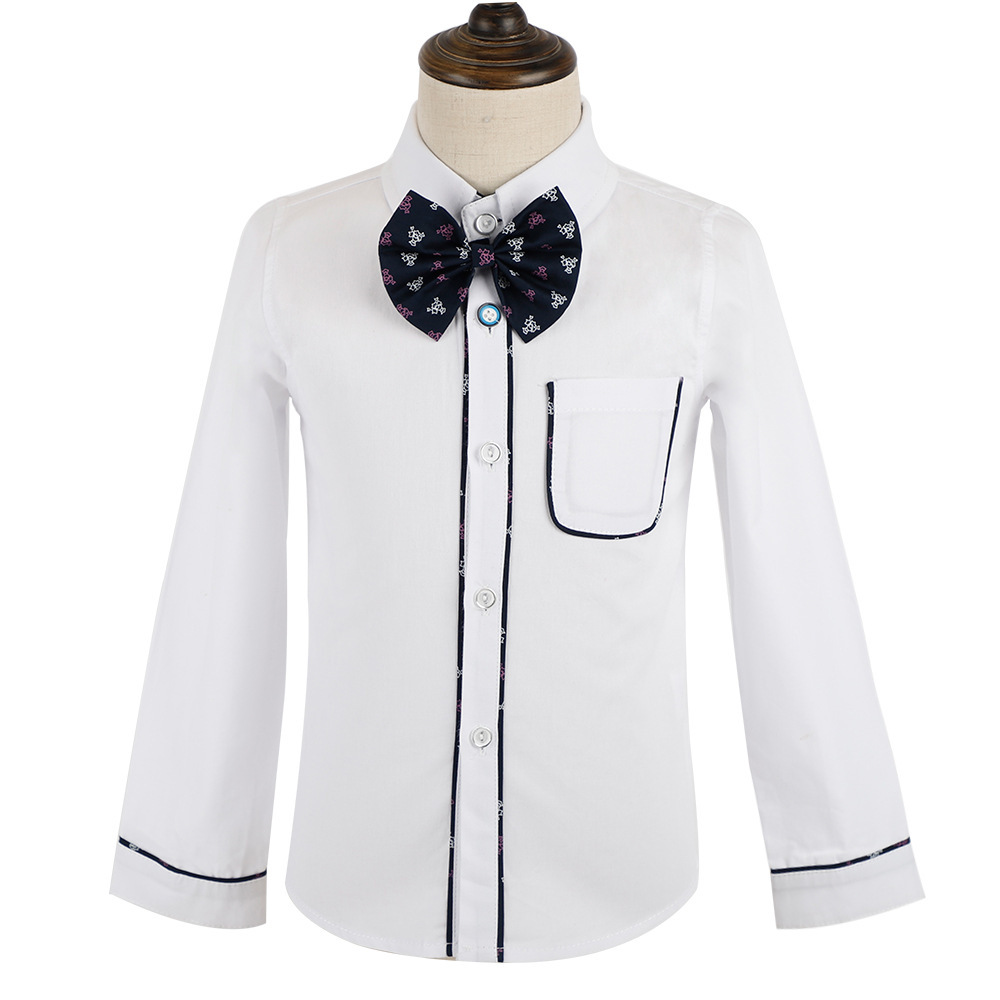 Bsh0203- Bsh-เสื้อเชิ้ตเด็กชาย แขนยาว ทรงสวยดูเท่ห์ หล่อ ดูดีทุกโอกาส เสื้อเชิ้ตเด็กชายใส่ออกงานเนื้อผ้าสวย