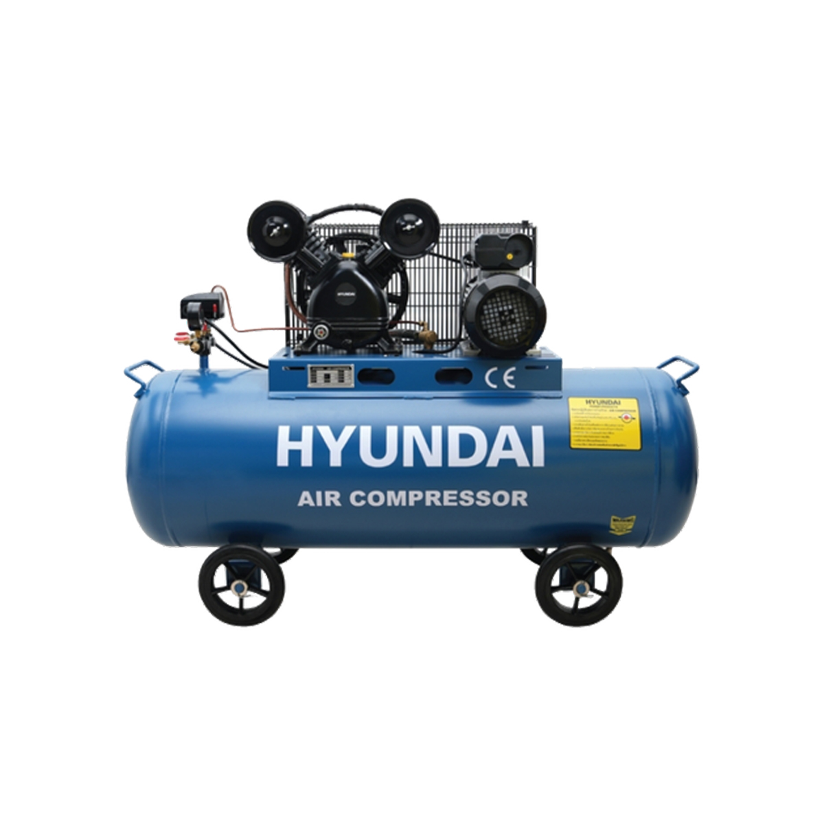 Hyundai ปั๊มลมพร้อมมอเตอร์ 2.0HP 150L [HD-AC-652/150M]