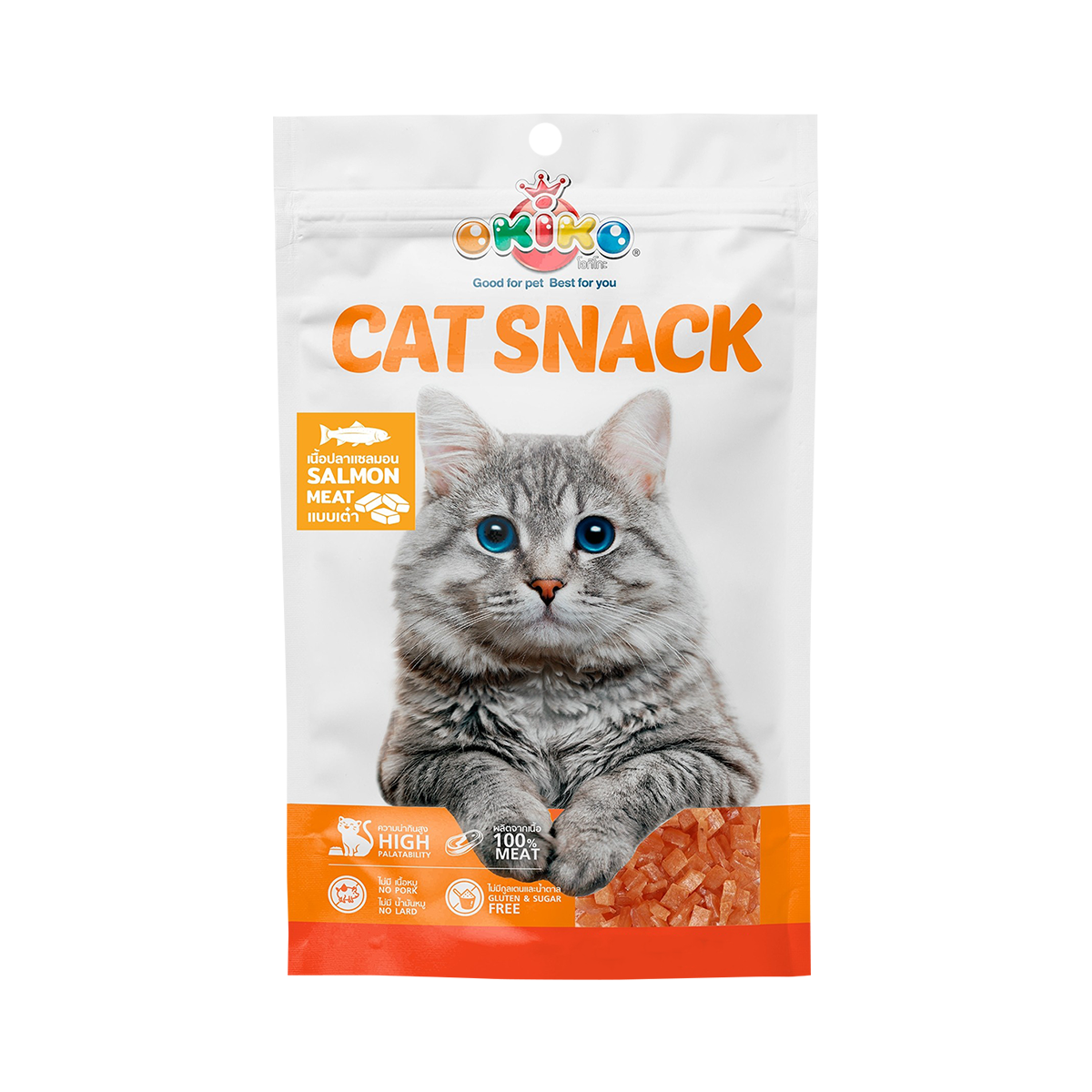 OKIKO Cat Snack ขนมแมว เหมาะสำหรับแมวทุกสายพันธุ์ อายุตั้งแต่ 3 เดือนขึ้นไป ขนาด 30g