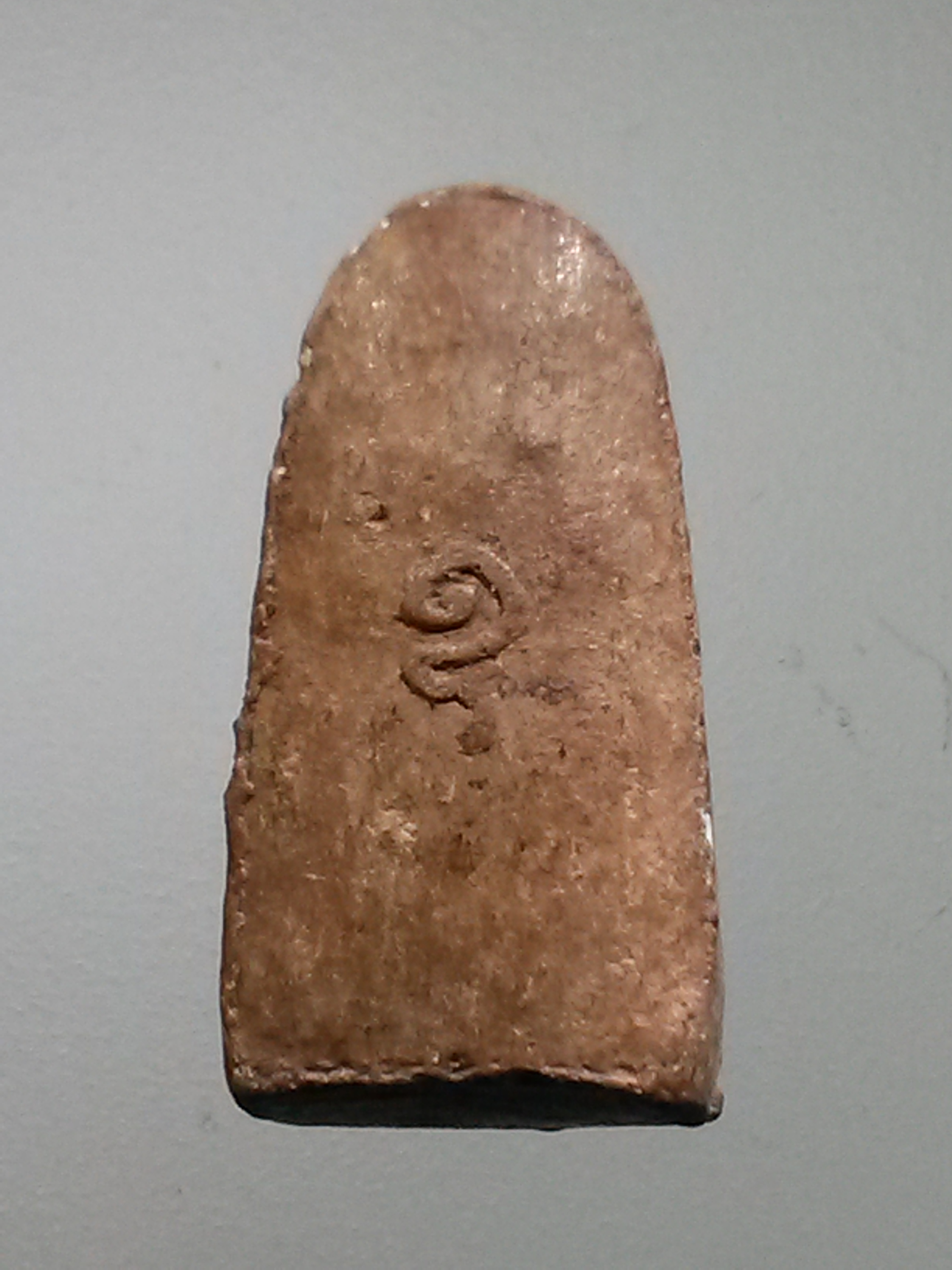 รหัสสินค้า พระไม่ทราบที่ 488 พระรอดเนื้อดินเผา หลังยันต์อุ ไม่ทราบที่