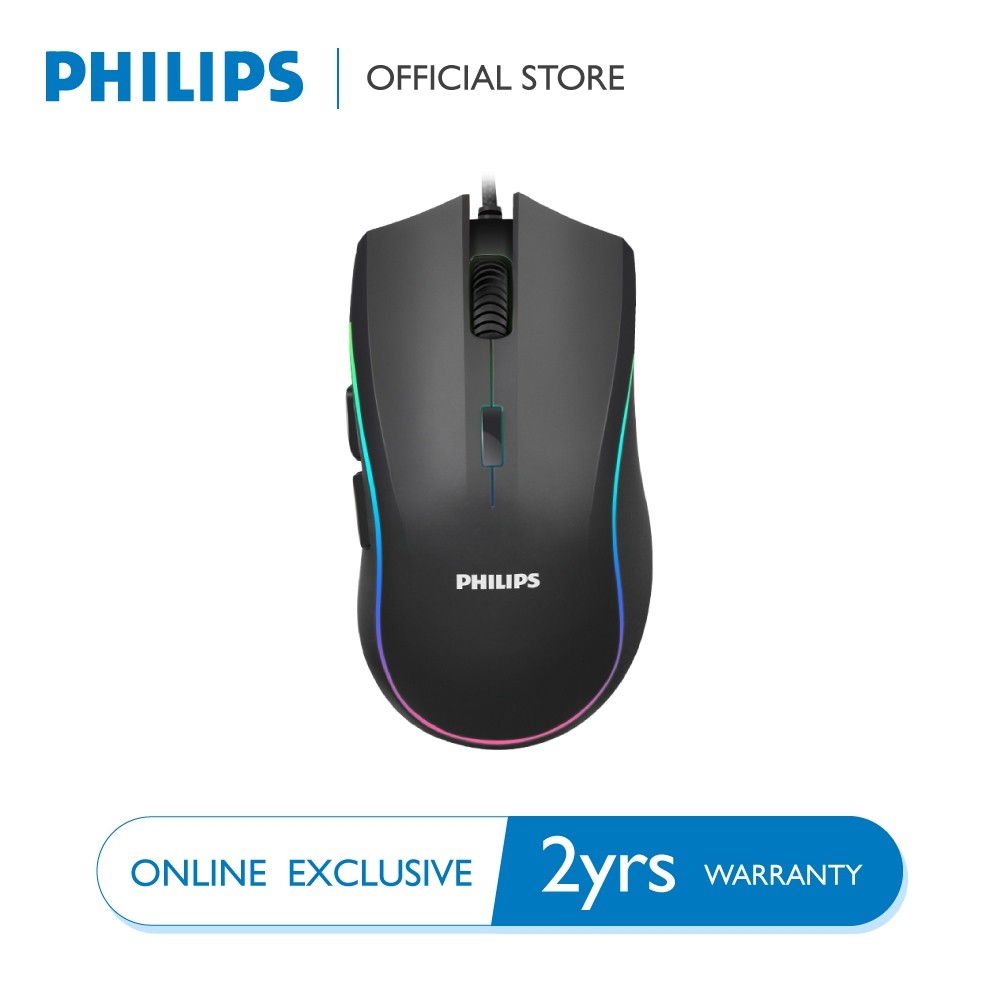 เมาส์เกมมิ่ง Philips SPK9403B 7D RGB ปรับDPIได้