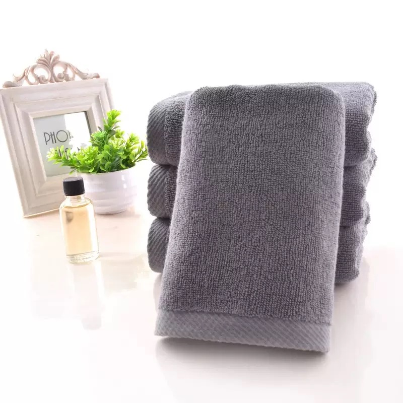 ผ้าขนหนูเช็ดตัวสีเทาCotton100% ผ้าขนหนูเกรดโรงแรม