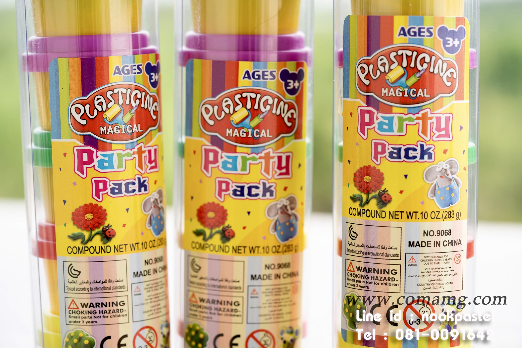 แป้งโดว์ แป้งเปล่า เสริมพัฒนาการ(ชุดแถว10กระปุก)