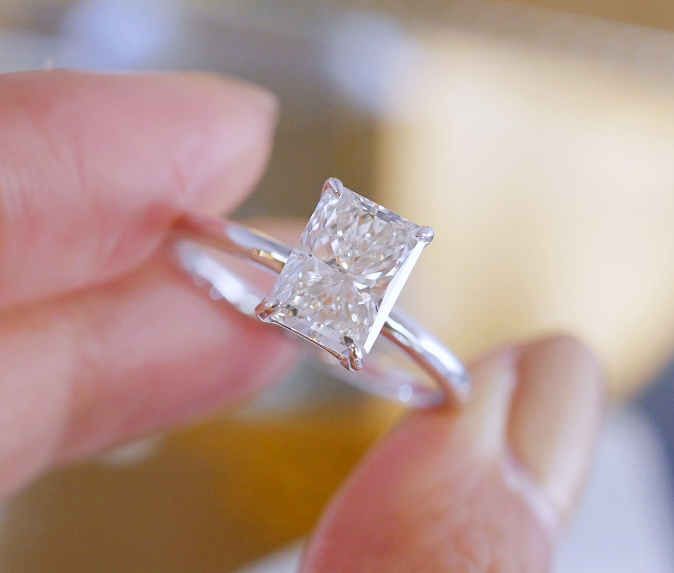 1.50CT H VS2 GIA Solitaire Radiant