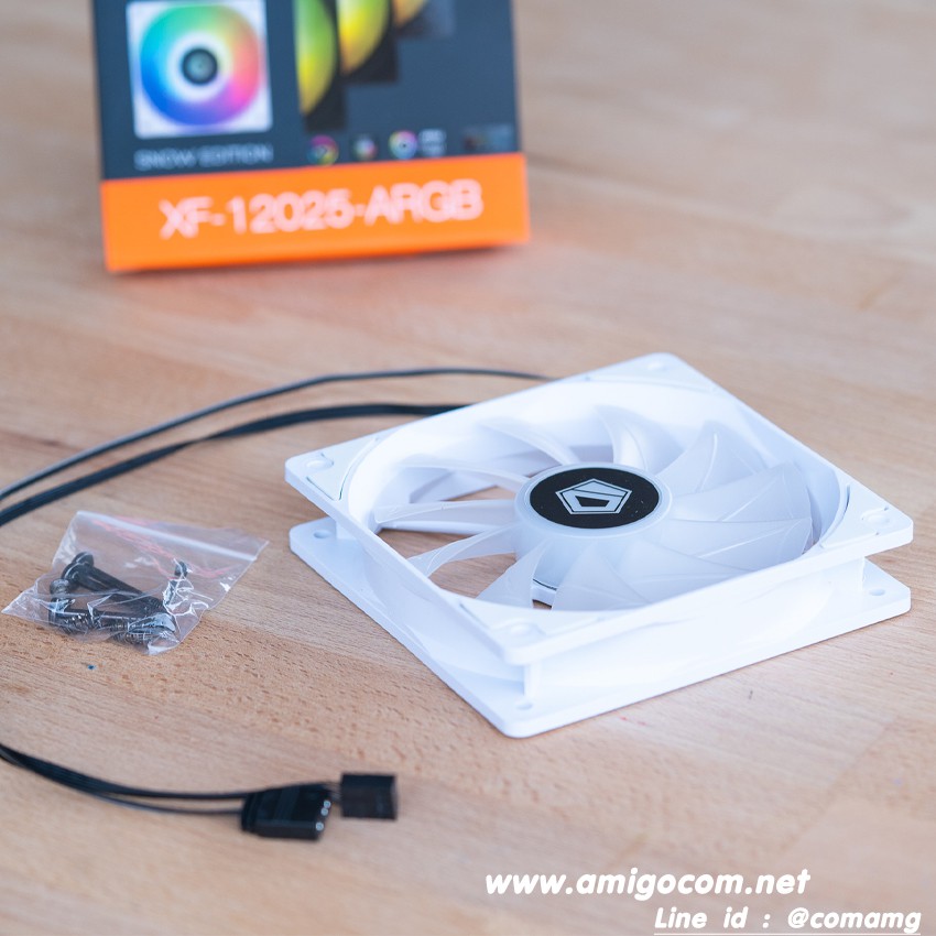 พัดลม ID-Cooling XF-12025 Snow 5V พัดลมสีขาว ไฟARGB