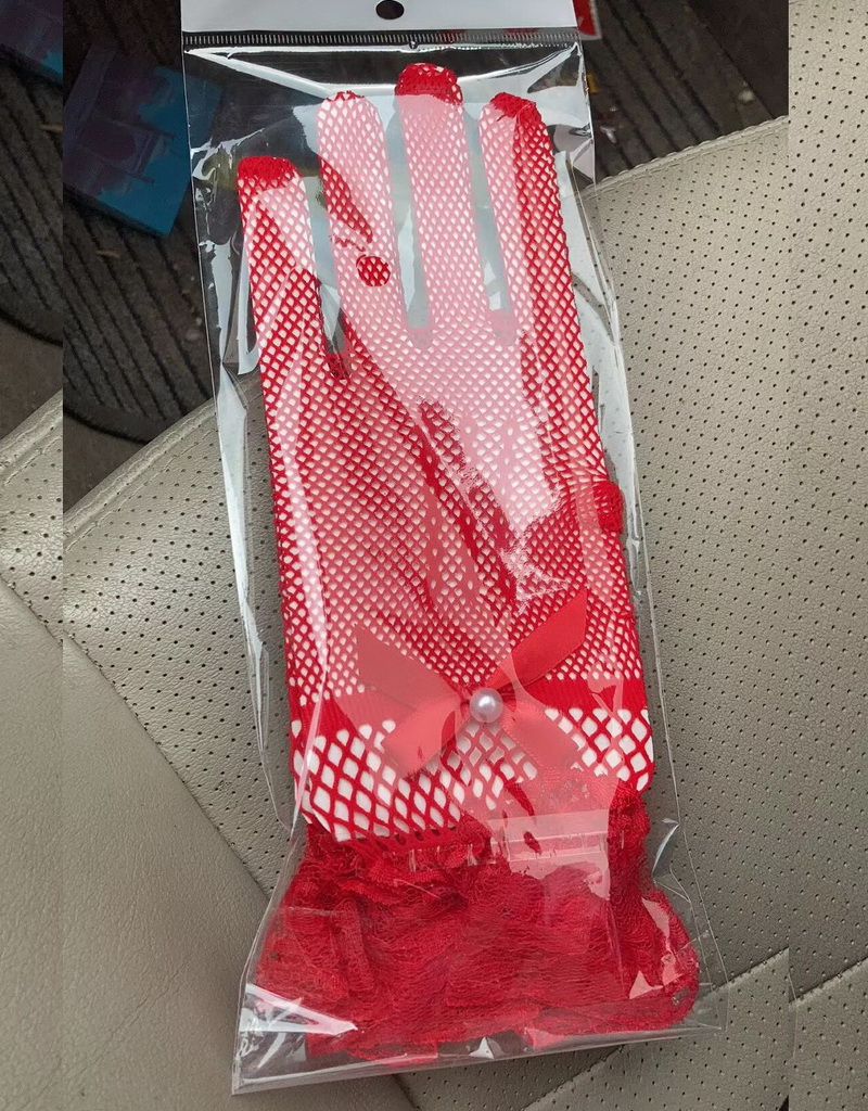 GL1139- ถุงมือลูกไม้เด็กออกงานแบบตาข่าย มีสีดำ สีขาว สีแดง และสีชมพู มี 2 ขนาด ยืดได้เยอะ มีขนาดเด็ก-เด็กโต และผู้ใหญ่