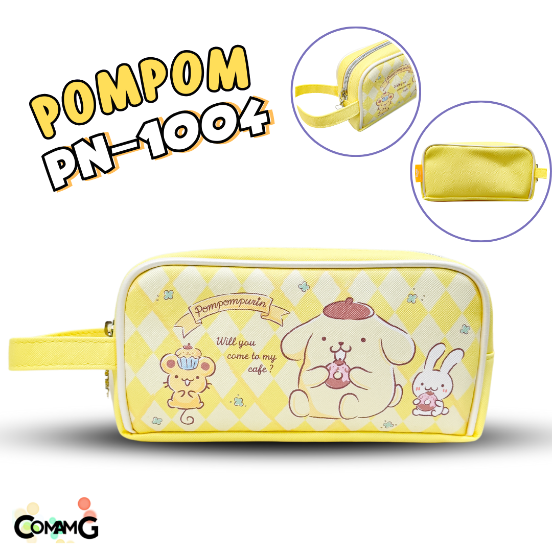 กระเป๋าดินสอทรงซิปโค้งใหญ่ Pompompurin ปอมปอมปุริน รุ่นPN-1004 ลิขสิทธิ์แท้ พร้อมส่ง