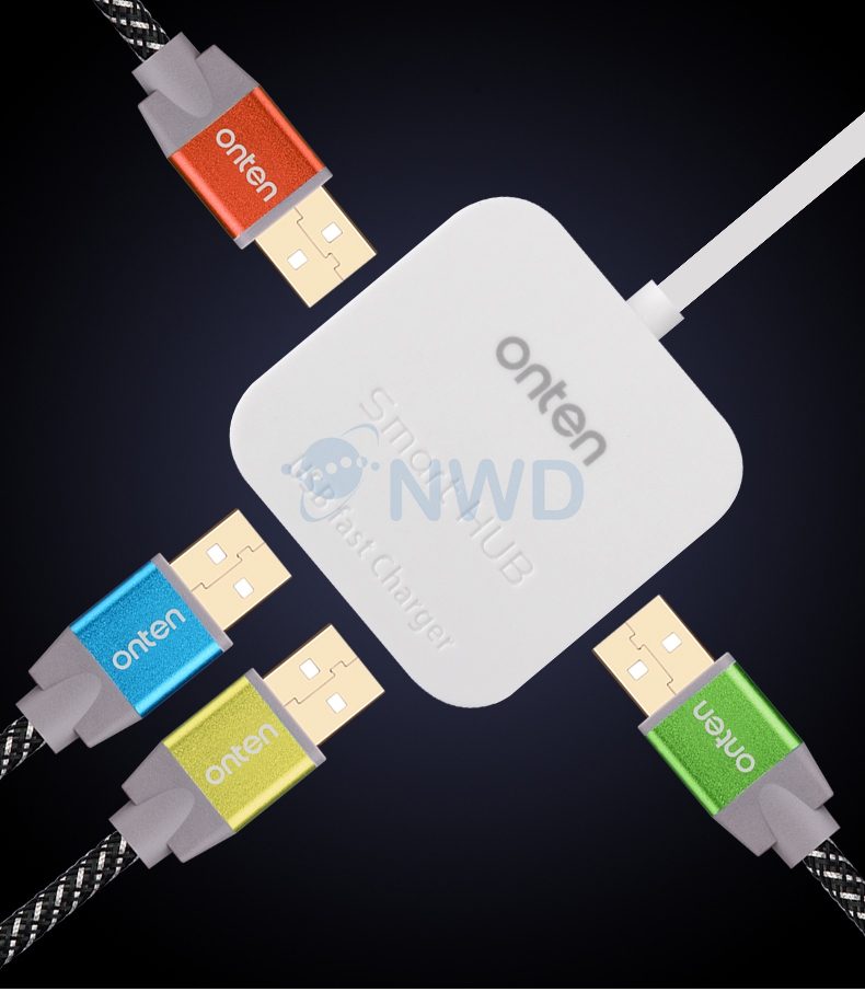 USB Hub 4 Port OTN-5210 (supporting fast charge)