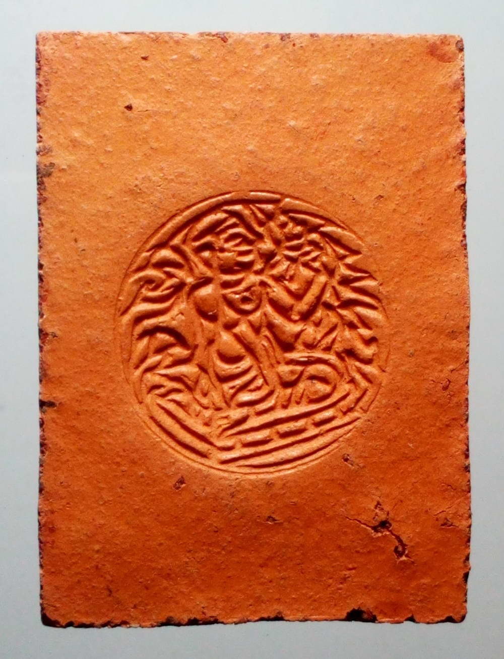 รหัสสินค้า พระไม่ทราบที่ 115 พระสิวลี เนื้อดินเผา หลังแม่นางกวัก ไม่ทราบสำนัก