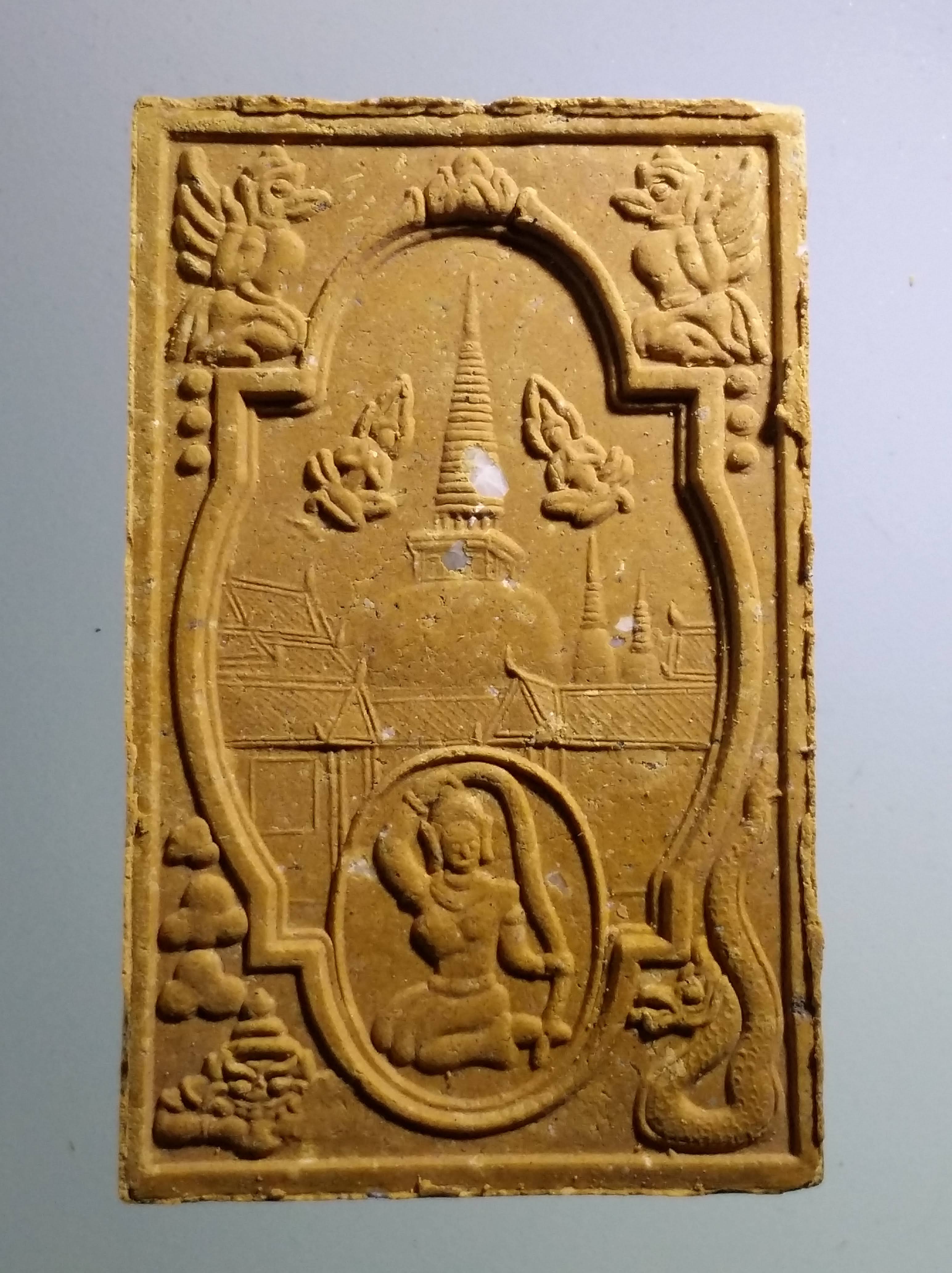 รหัสสินค้า จตุคามรามเทพ 483 พระเทวราชโพธิสัตว์จตุคามรามเทพ หลังพระแม่ธรณีบีบมวยผม รุ่น สิริมงคล ปี 49