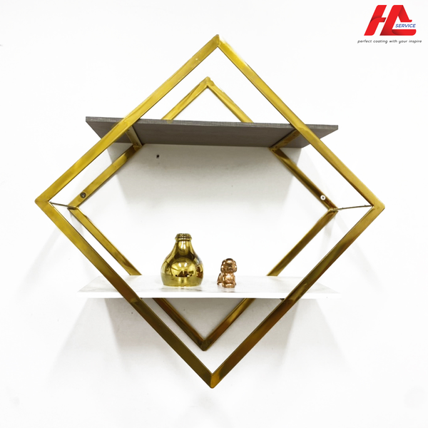 ขายึดชั้นวาง ทำสีทองไทเทเนียม | Pvd Coating