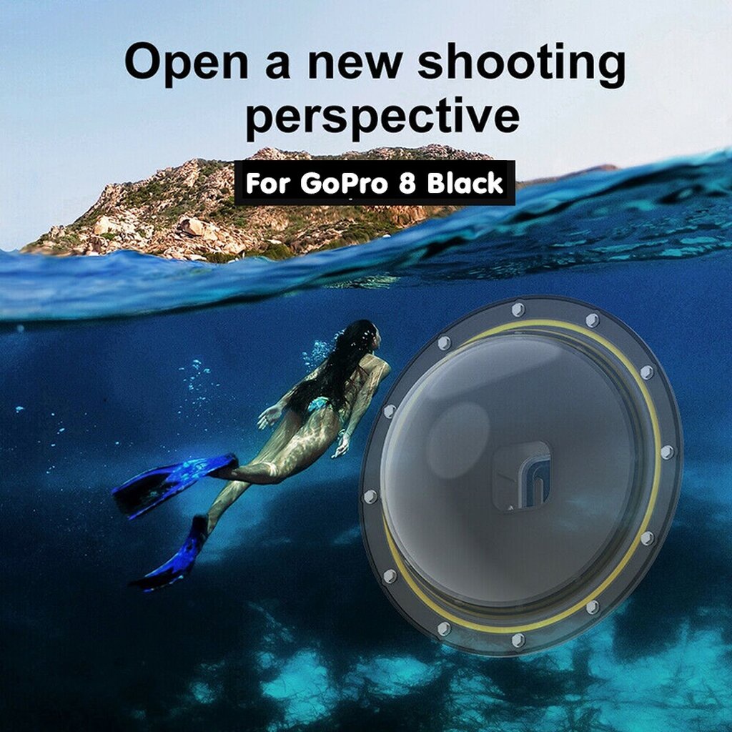 Telesin GoPro 7 / 6 / 5 Telesin Dome Port โดมถ่ายครึ่งบกครึ่งน้ำพร้อมที่กดชัตเตอร์
