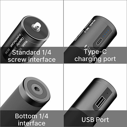 Ulanzi BG-3 10000mAh Power Bank Selfie Stick Hand grip รุ่นใหม่ ด้ามจับชาร์จได้ติดกล้อง GoPro / Phone l Action Camera