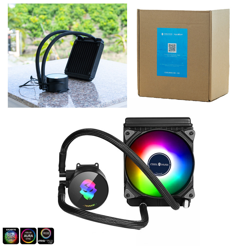 Tsunami ชุดน้ำปิด 120MM Coolman Water RGB สินค้าใหม่