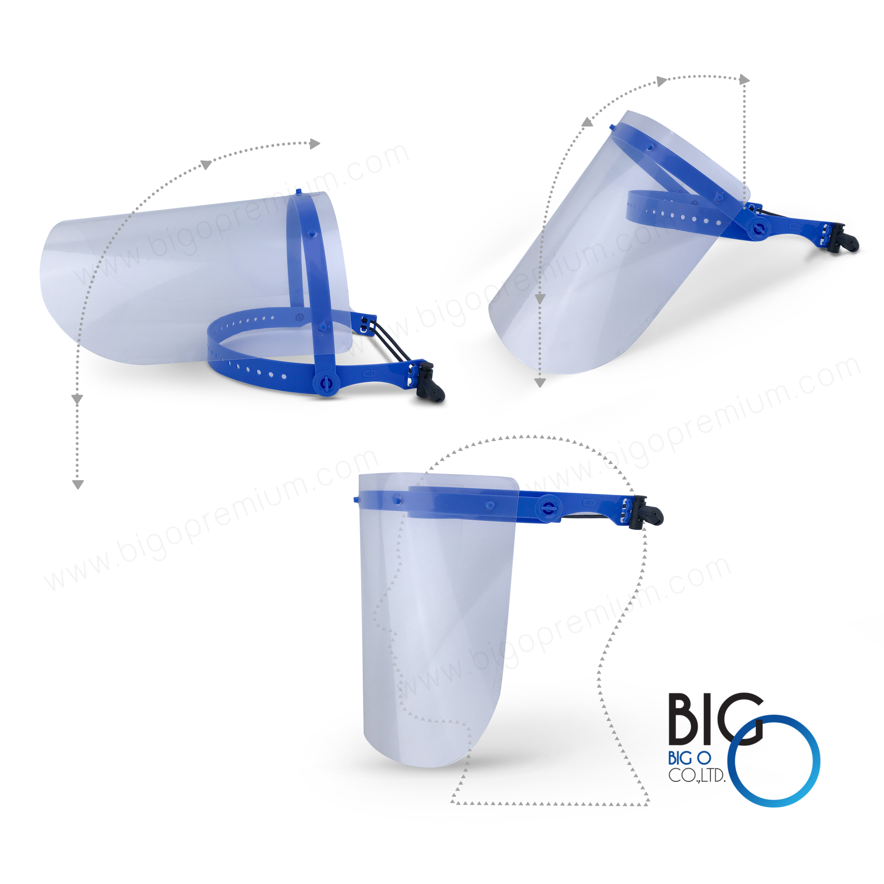 Face Shield หน้ากากป้องกันละอองฝอยแบบปรับได้