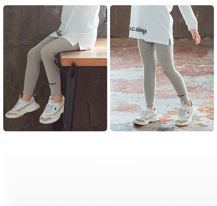 P3116- พร้อมส่งจากไทย เลกกิ้งเด็กลายปักปลายขาสุดเก๋ มีสีดำ สีเทาเข้ม และเทาอ่อน เนื้อผ้าสวยใส่สบาย
