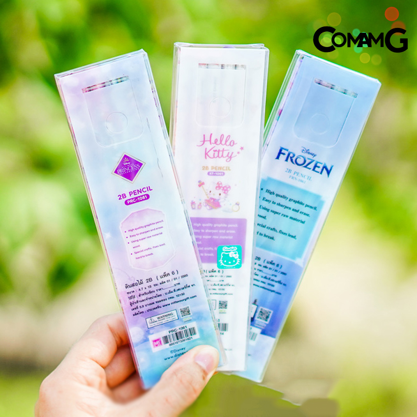 ดินสอไม้ ดินสอ ดินสอไม้แบบเหลา ลายการ์ตูน (แพ็ค6แท่ง) พร้อมส่ง