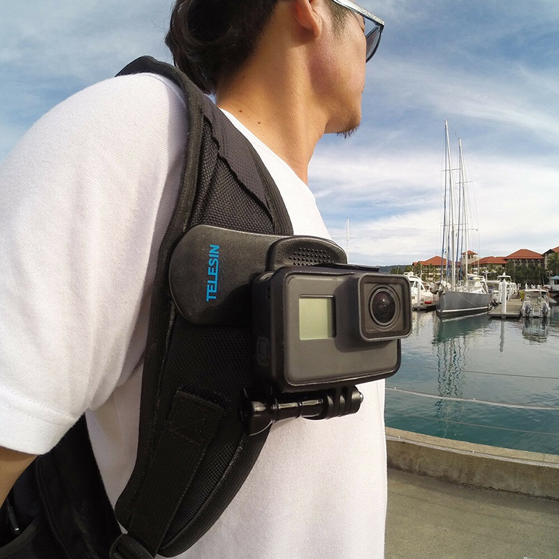 Telesin Backpack Clip GoPro Mount 360 Degree Rotary คลิปหนีบติด หมุนได้ 360 องศา คลิปหนีบกระเป๋า หนีบหมวก