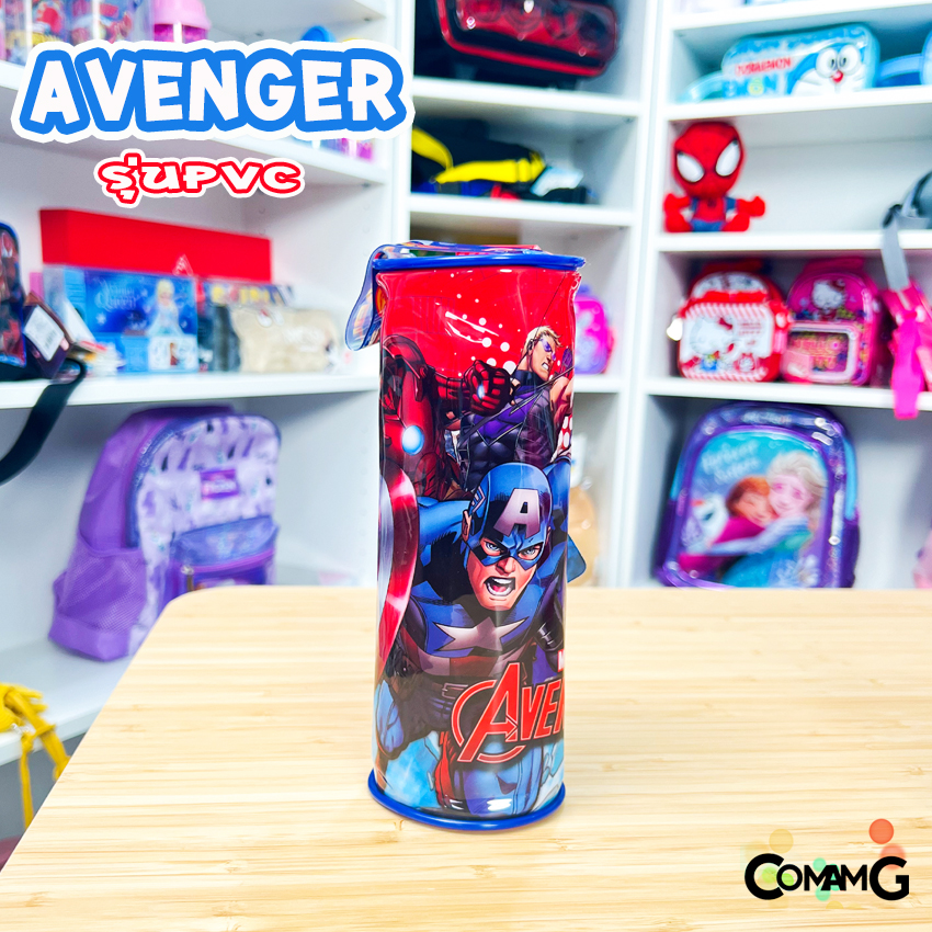 กระเป๋าดินสอ ทรงกระบอก PVC ลายการ์ตูน อเวนเจอร์ส เจ้าหญิง เบนเทน Frozen ลิขสิทธิ์แท้ พร้อมส่ง