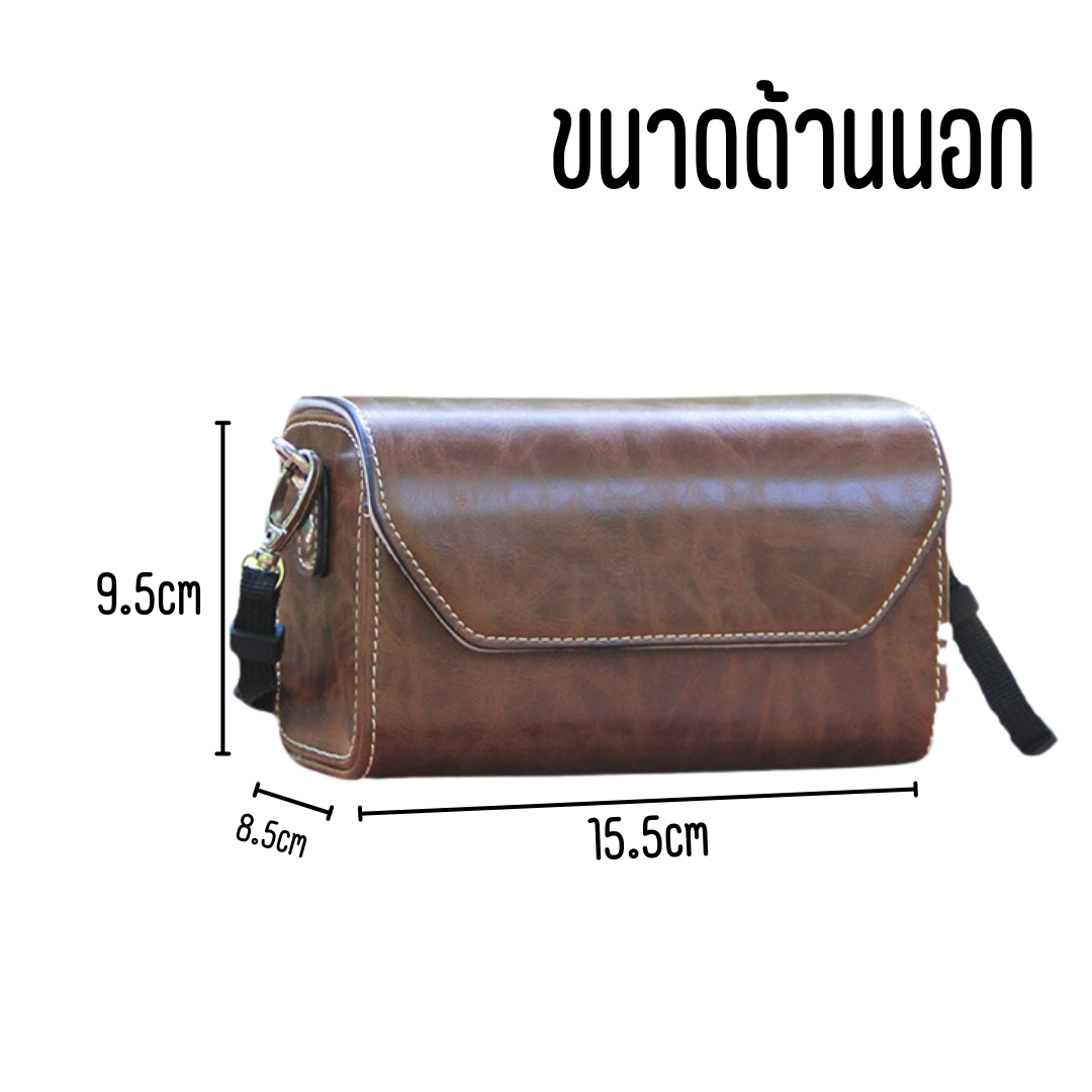 กระเป๋ากล้องหนัง สำหรับกล้องMirrorless มีสายสะพาย Fuji X100V Sony ZV E10