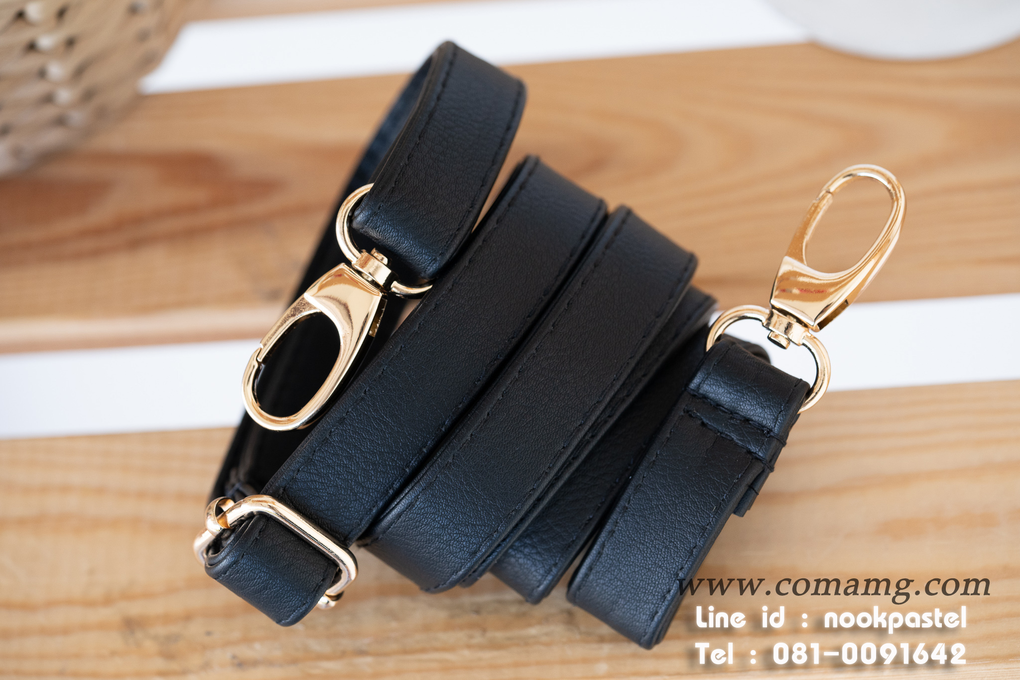 สายกระเป๋าหนังPU หนังนิ่ม อะไหล่เงิน-อะไหล่ทอง สายปรับความยาวได้ มีหลายสี พร้อมส่ง