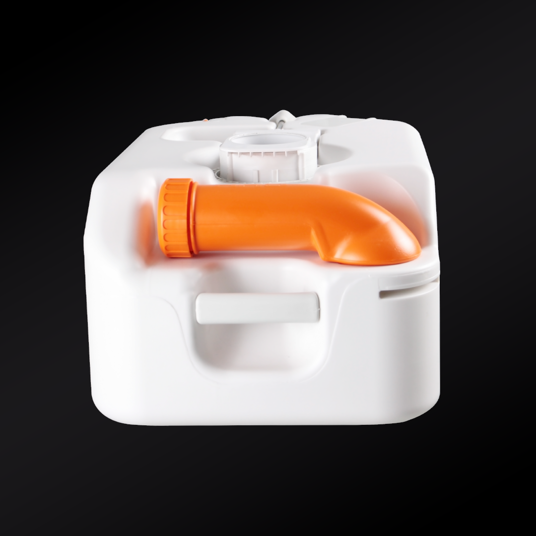 สุขาเคลื่อนที่รุ่น Premium Pro Stainless ฝารองนั่งแบบวงรี ความจุน้ำสะอาด 17 ลิตร ความจุของเสีย 24 ลิตร ฟรีสายฉีดชำระ