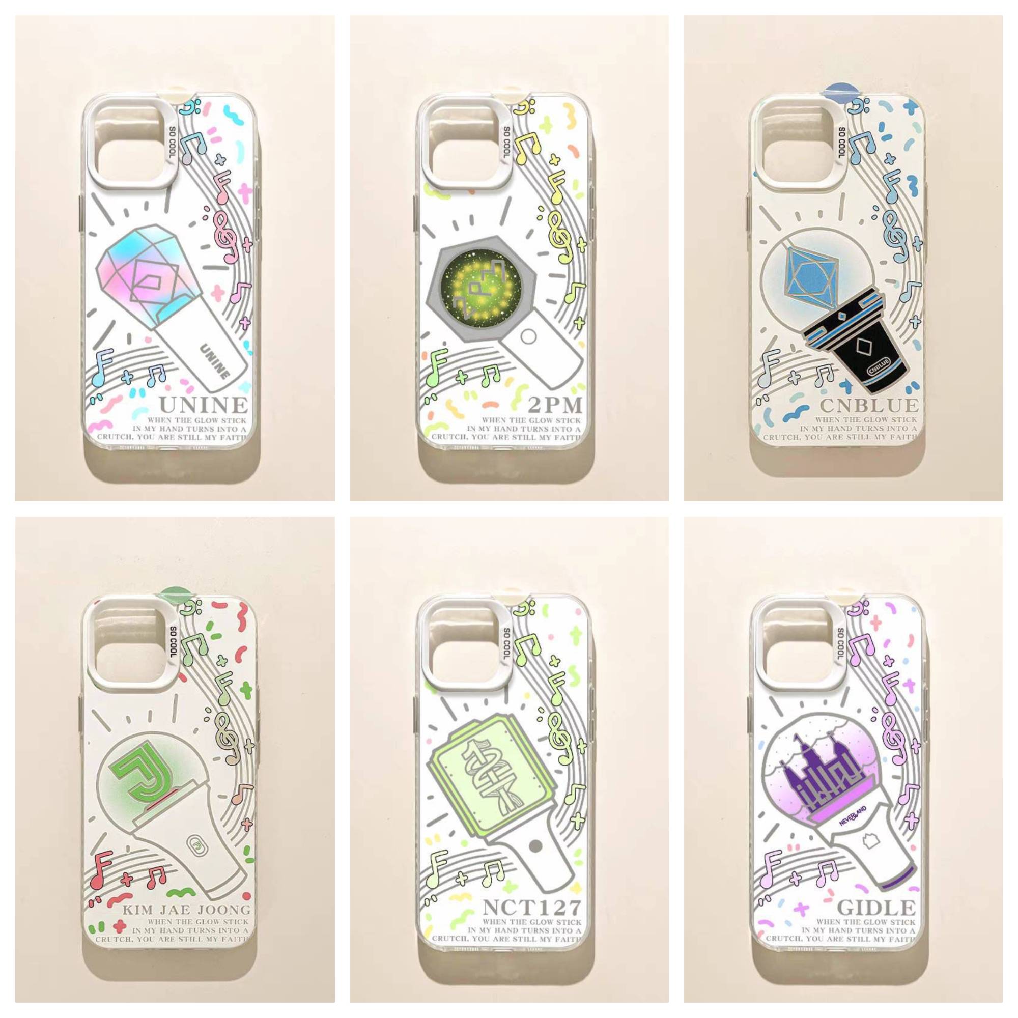 เคสโทรศัพท์มือถือแท่งไฟ เคสบง : 2PM, CNBLUE, (G)I-DLE, NCT127, JJ