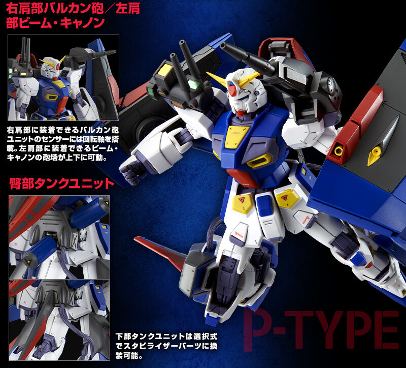 กันดั้ม Bandai Spirits Gunpla Premium Bandai Hobby Online Shop Limited F90 A to Z Project MG 1/100 Mission Pack P-Type For Gundam F90