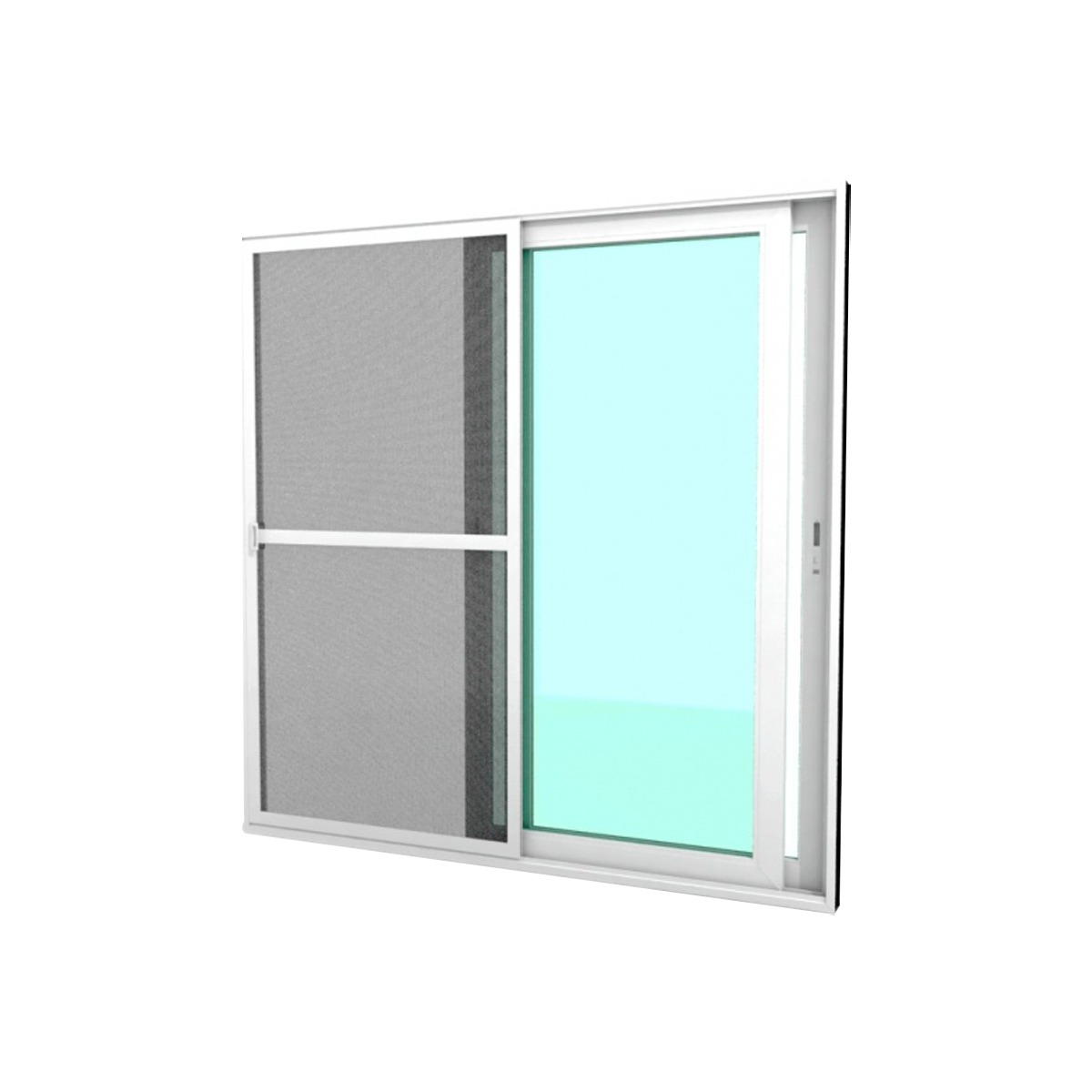 WindowAsia ประตูบานเลื่อน สีขาว (มุ้ง) ขนาด 200x205