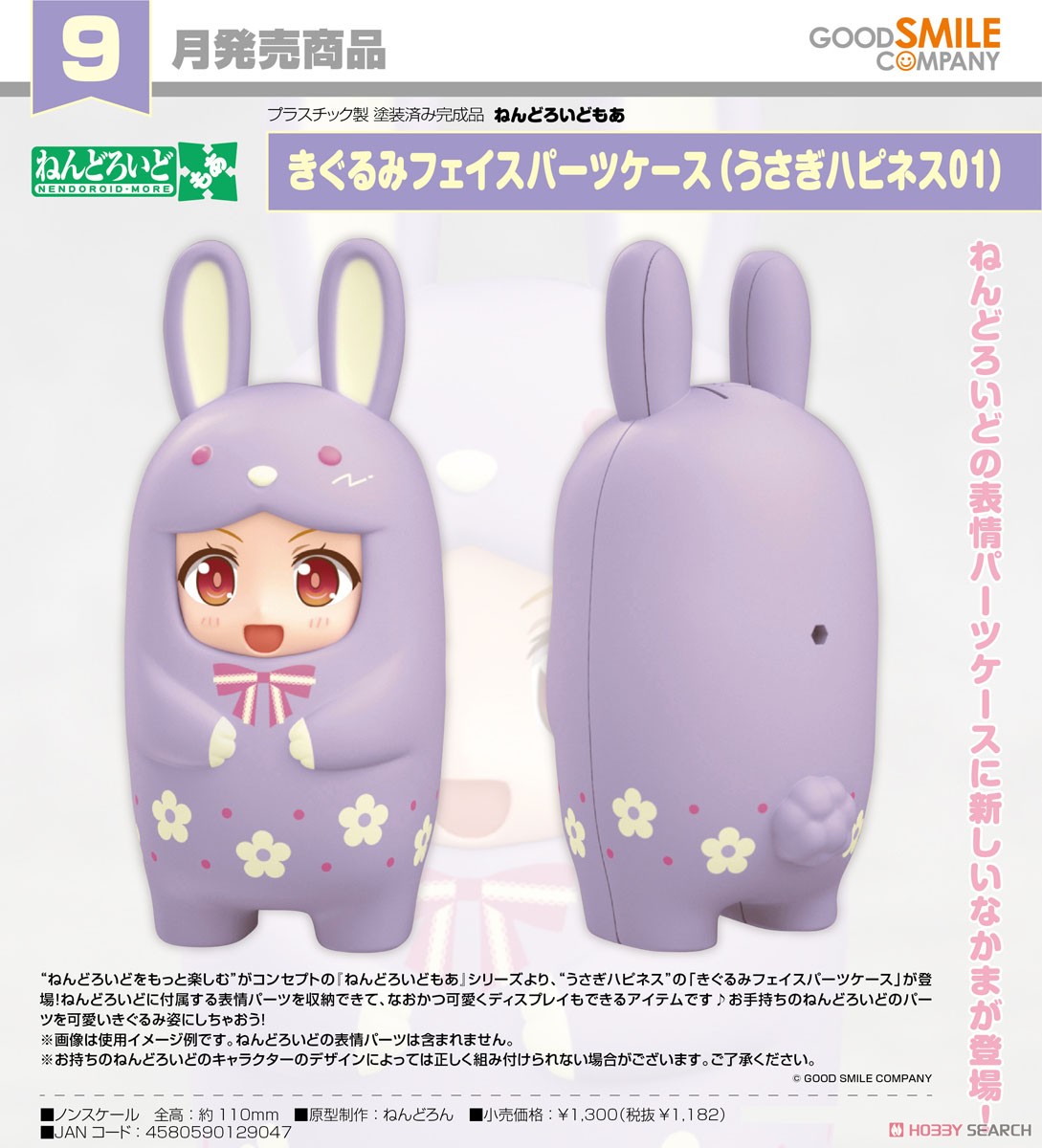 <Preorderถึงวันที่ 13/5/2022 > เปิดรับPreorder #มัดจำ 100บาท Nendoroid More Kigurumi Face Parts Case (Bunny Happiness 01)