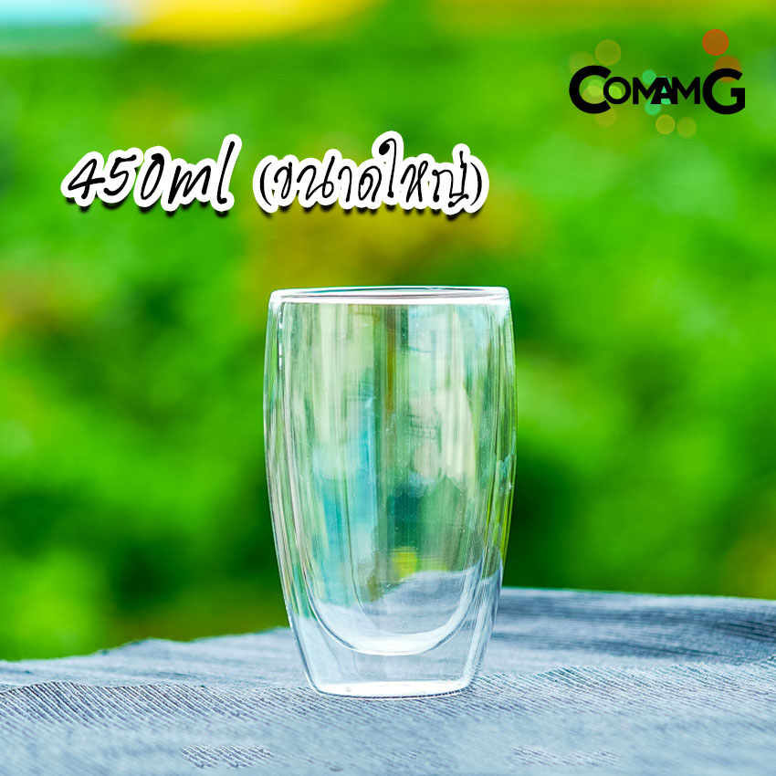 แก้ว2ชั้น แก้วกาแฟ 2ชั้น แก้วน้ำ Double Wall Glass มี3ขนาด