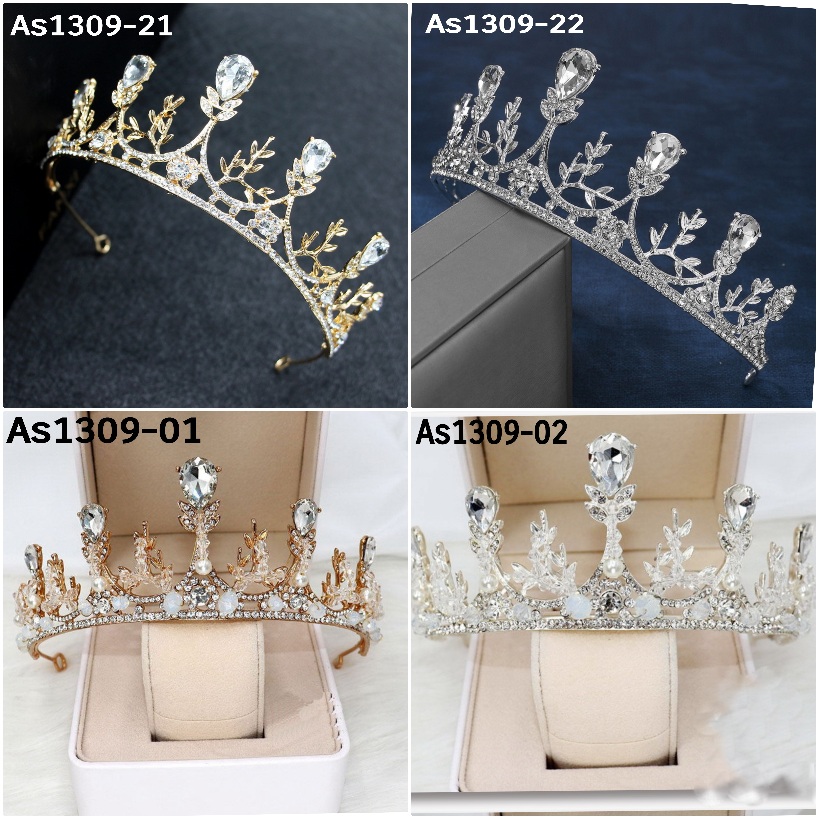 As1309- พร้อมส่งจากไทย มงกุฎเพชร ตกแต่งประดับเพชร สวยหรูดูเลิศ ทรงสวยแบบดูสง่างาม มงกุฎเจ้าหญิง มงกุฎนางฟ้า