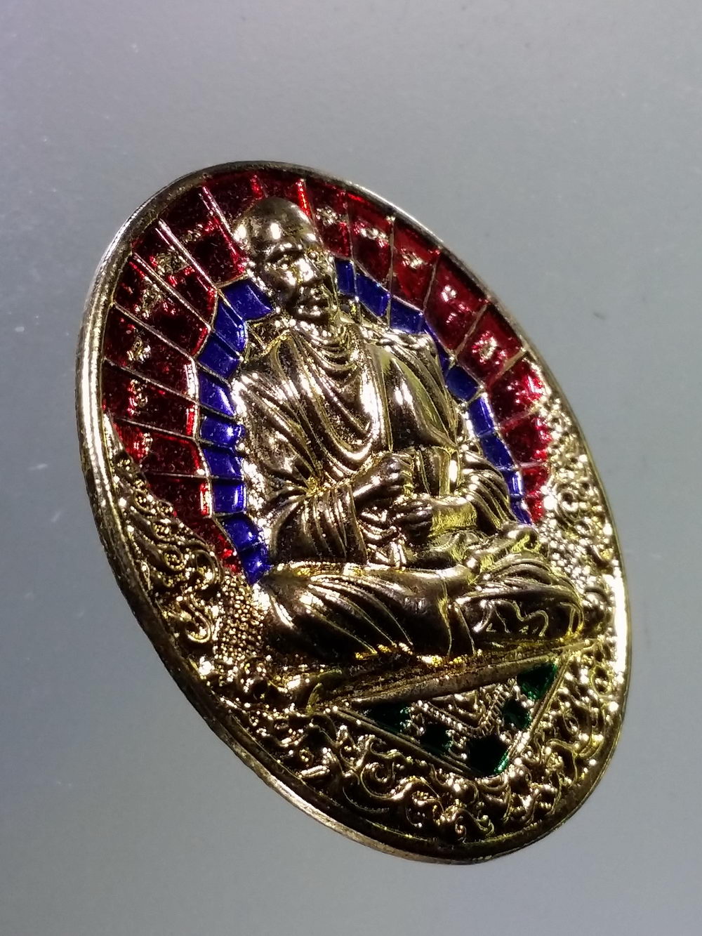 Antig Pim 289 เหรียญกะไหล่ทองลงยา สมเด็จพระพุฒาจารย์โต พรหมรังสี รุ่นโชคดีตลอดกาล ไม่ทราบวัดที่สร้าง