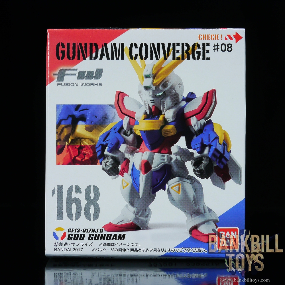 กันดั้ม Bandai Candy Toy FW Gundam Converge #08 No.168 GF13-017NJ II God Gundam