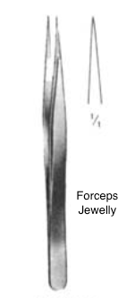 Forceps Jewelly 13.5 cm. STR (ไม่มีเขี้ยว 5 1/4")