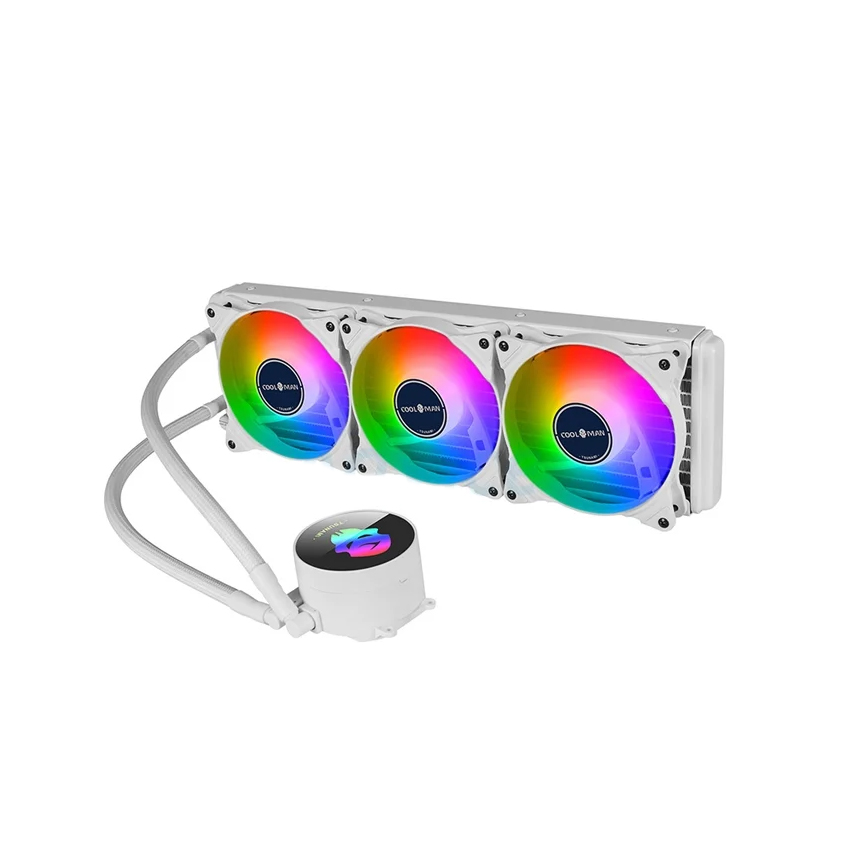 Tsunami ชุดน้ำปิด 3ตอนสีขาว 360MM CM-360 Coolman Water ARGB White สินค้าใหม่